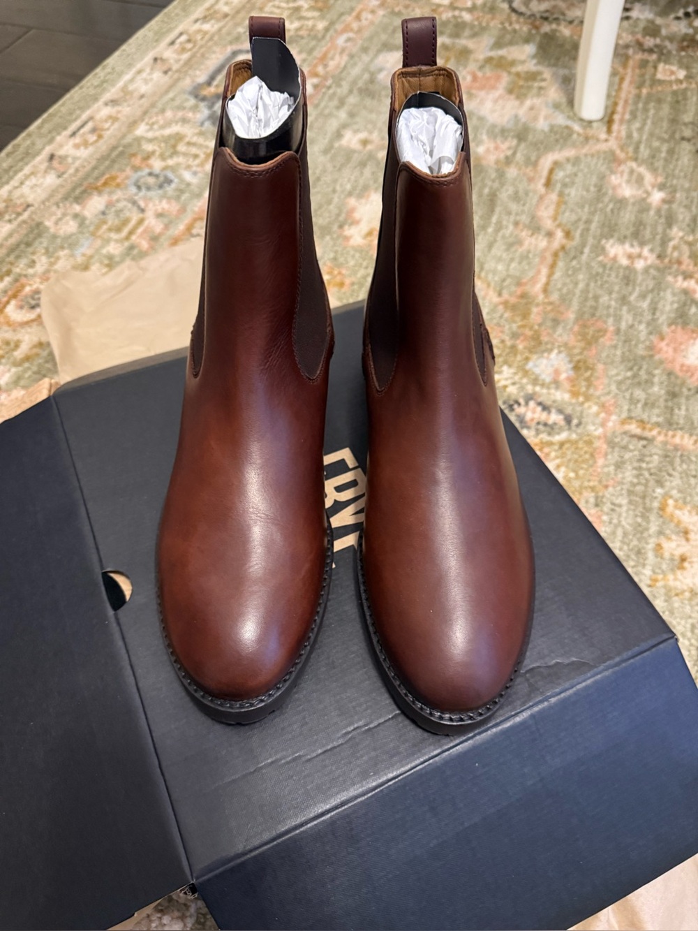 New In Box Melissa Lug Chelsea Boots in BROWN